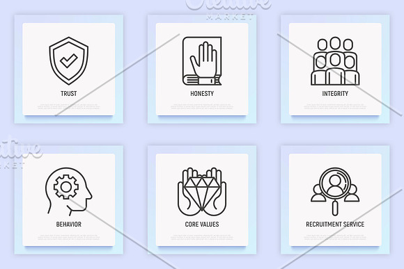 Business Ethics | 16 Thin Line Icons in Business Icons - product preview 5