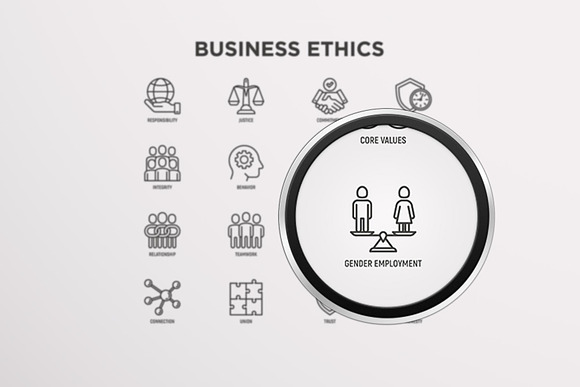 Business Ethics | 16 Thin Line Icons in Business Icons - product preview 9
