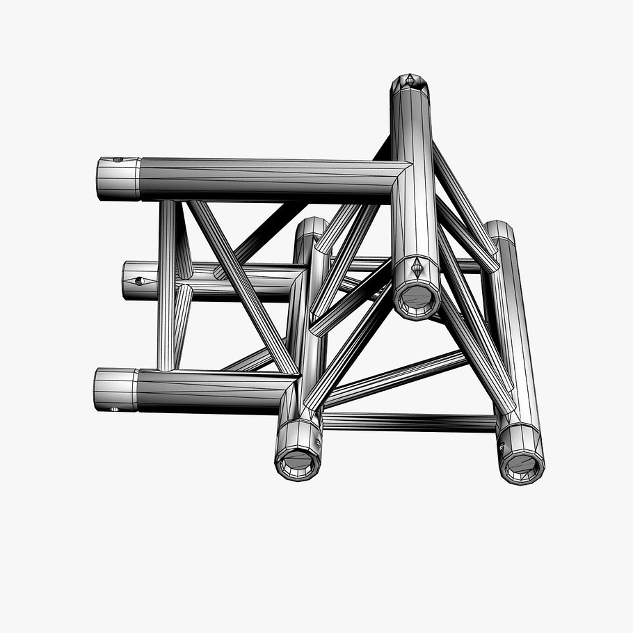 Triangular Truss Cros and T Junction in Architecture - product preview 2