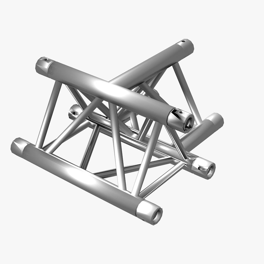 Triangular Truss Cros and T Junction in Architecture - product preview 4