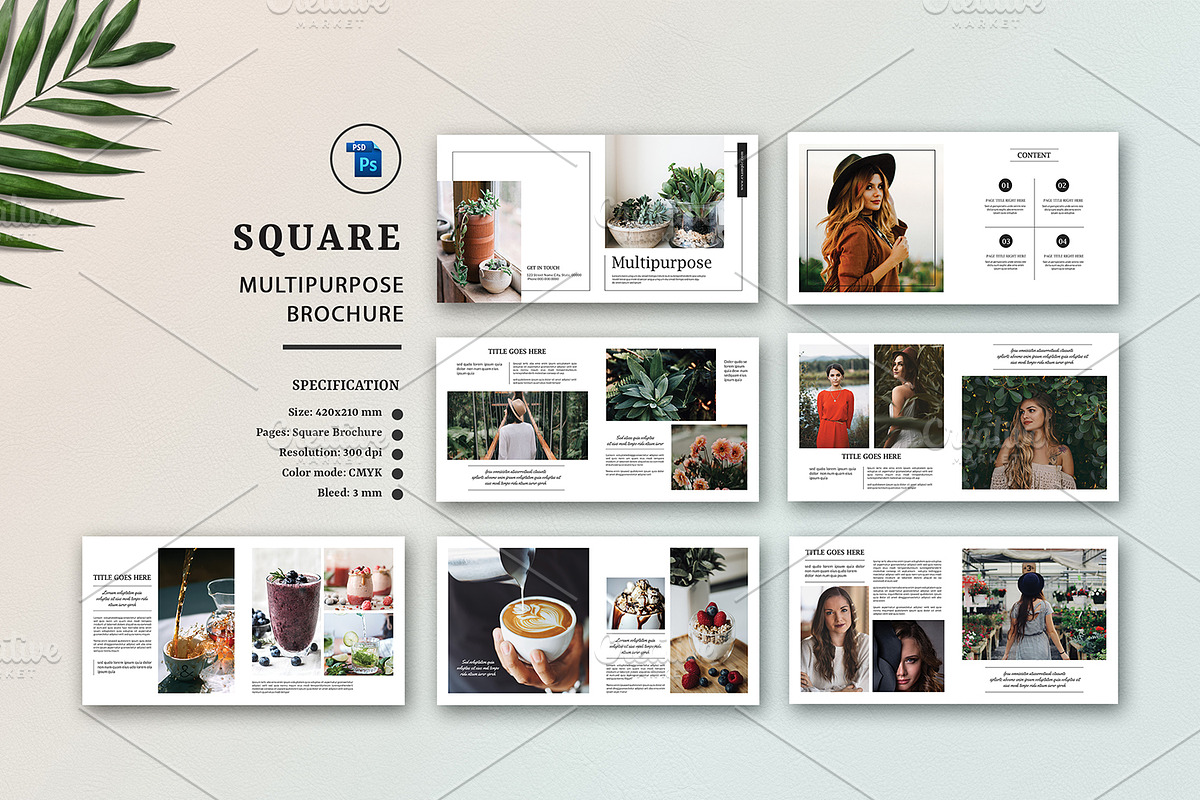 Multipurpose Square Brochure V872 in Brochure Templates - product preview 8