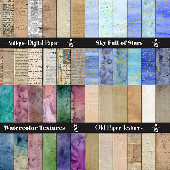 Texture Bundle - 240 Digital Papers in Graphics - product preview 2