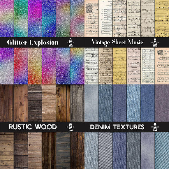 Texture Bundle - 240 Digital Papers in Graphics - product preview 3
