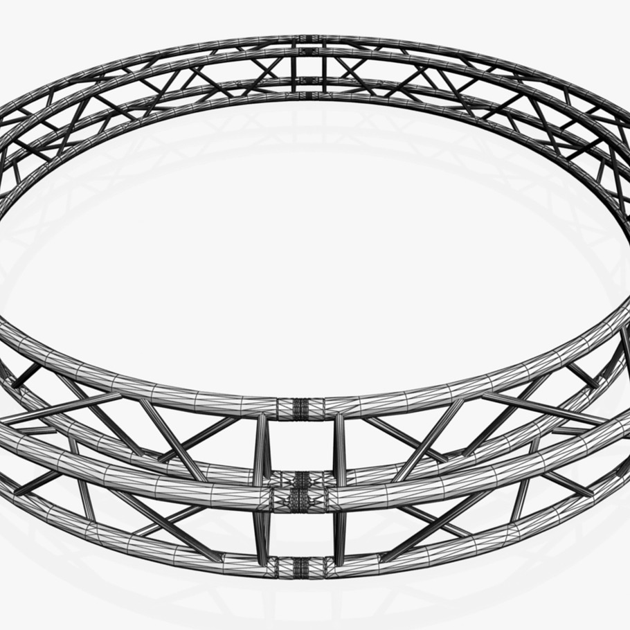 Circle Square Truss 300cm in Architecture - product preview 12