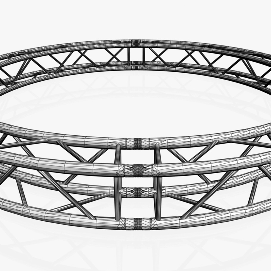 Circle Square Truss 300cm in Architecture - product preview 14