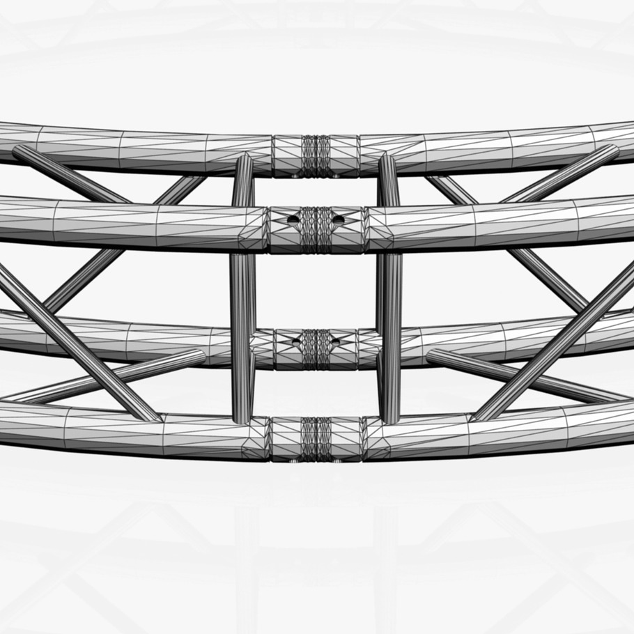 Circle Square Truss 300cm in Architecture - product preview 15