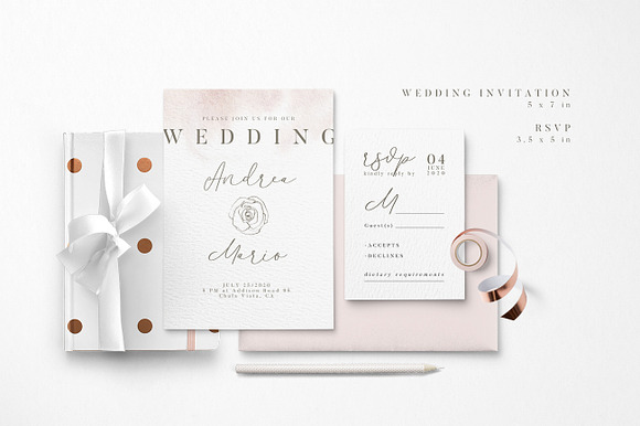 Modern Roses Wedding Suite in Wedding Templates - product preview 1