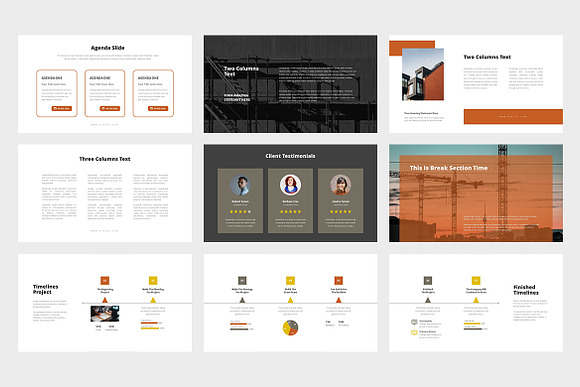 Kiniva : Construction Keynote in Keynote Templates - product preview 3