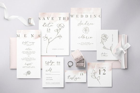 Modern Roses Wedding Suite in Wedding Templates - product preview 5