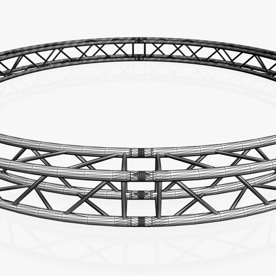Circle Square Truss 400cm in Electronics - product preview 14