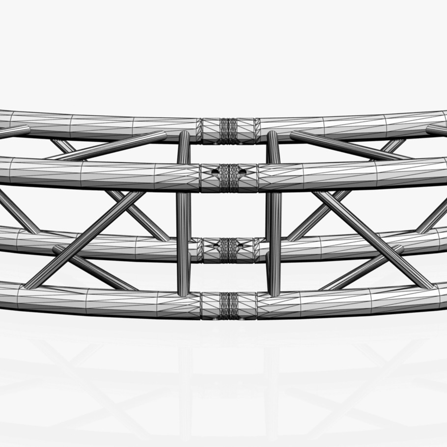 Circle Square Truss 400cm in Electronics - product preview 15
