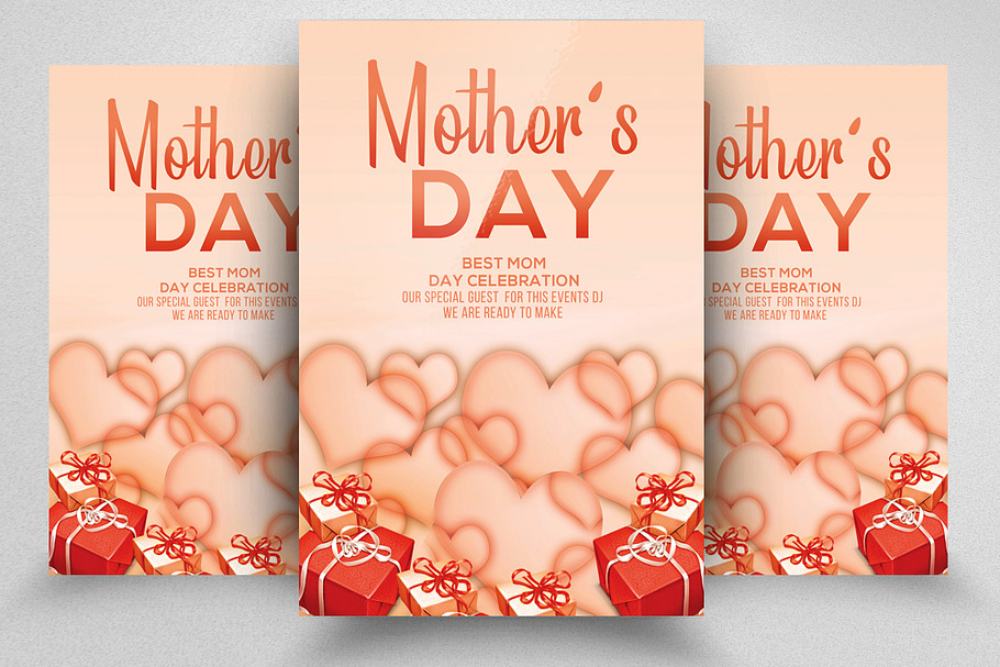 Mother's Day Peach Color Flyer