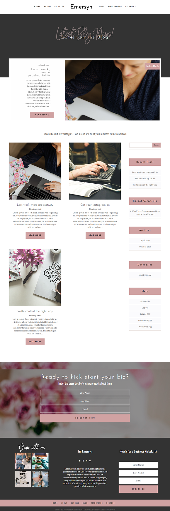 Emersyn - Divi Child Template in WordPress Business Themes - product preview 4