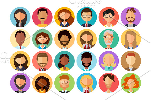 avatars cartoon people in Avatar Icons - product preview 3