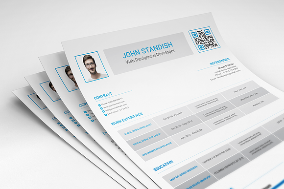 Resume Template / CV in Letter Templates - product preview 7