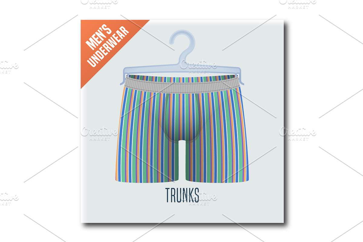 Men's underwear vector illustration in Illustrations - product preview 8