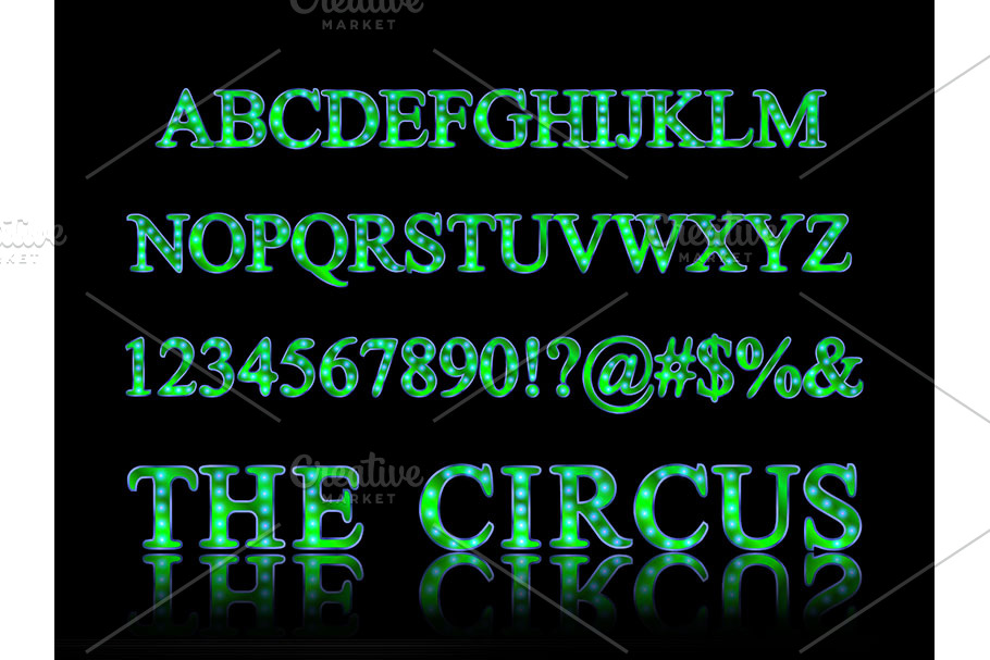 Circus style vintage font