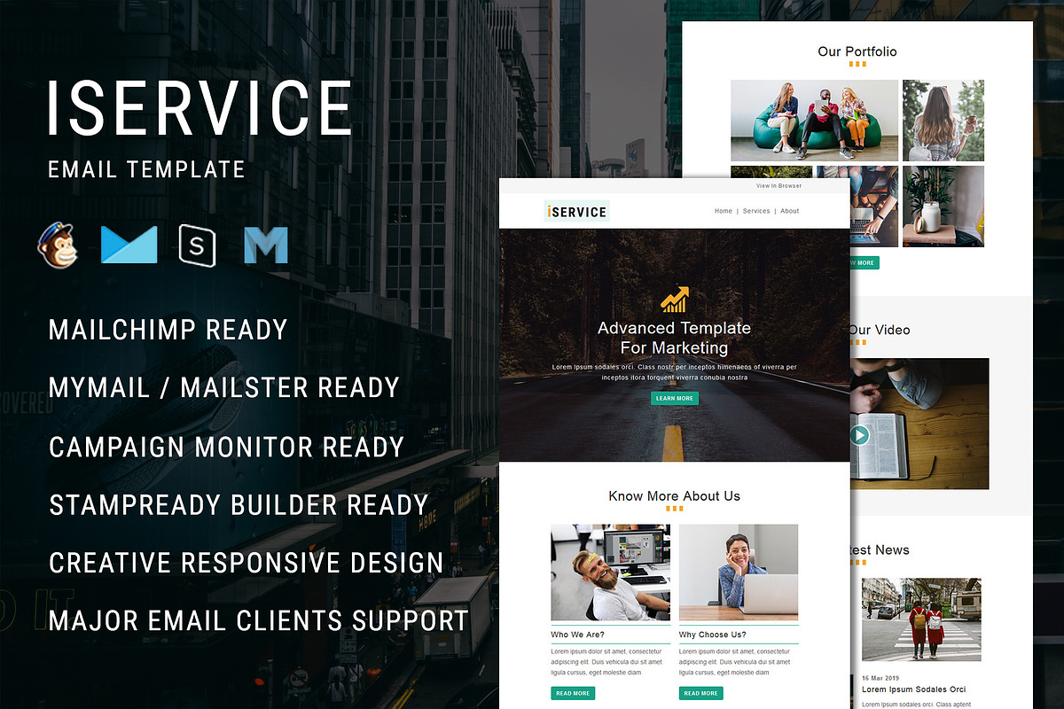 iService - Email Template in Mailchimp Templates - product preview 8