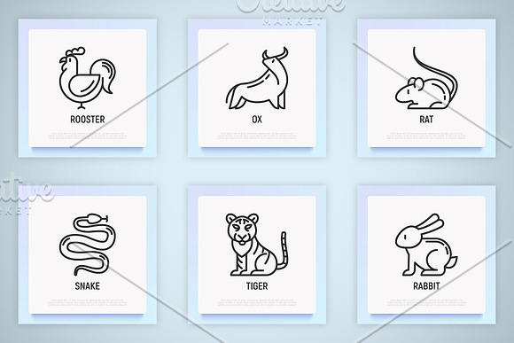 Chinese Horoscope | 12 Icons in Dog Icons - product preview 4