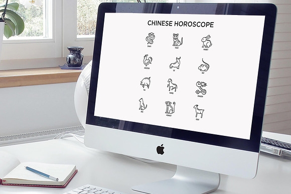 Chinese Horoscope | 12 Icons in Dog Icons - product preview 6