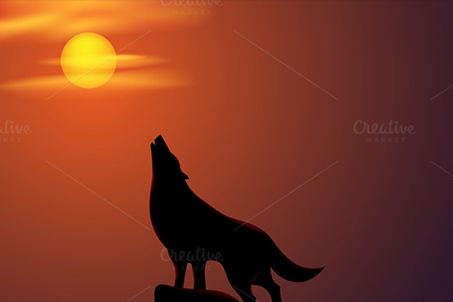 Howling Wolf in Illustrations - product preview 8