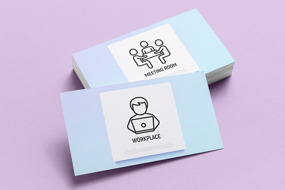 Coworking | 16 Thin Line Icons Set in Communication Icons - product preview 3