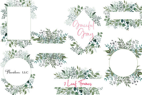 Watercolor Greenery Clipart Bundle in Illustrations - product preview 4