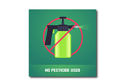 Pesticide spray prohibition sign