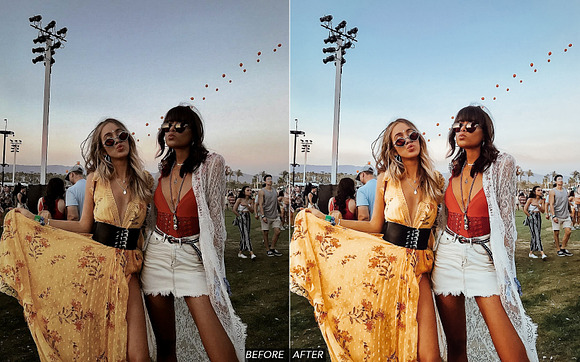 6 Mobile Lightroom Presets Coachella in Add-Ons - product preview 1