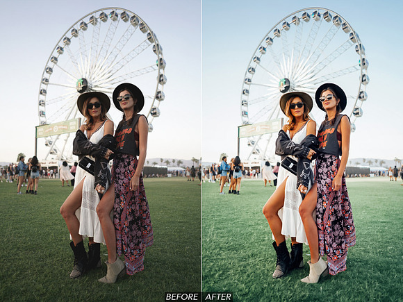 6 Mobile Lightroom Presets Coachella in Add-Ons - product preview 4