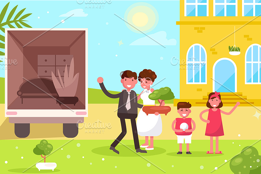 Family moves to a new home in Graphics - product preview 8