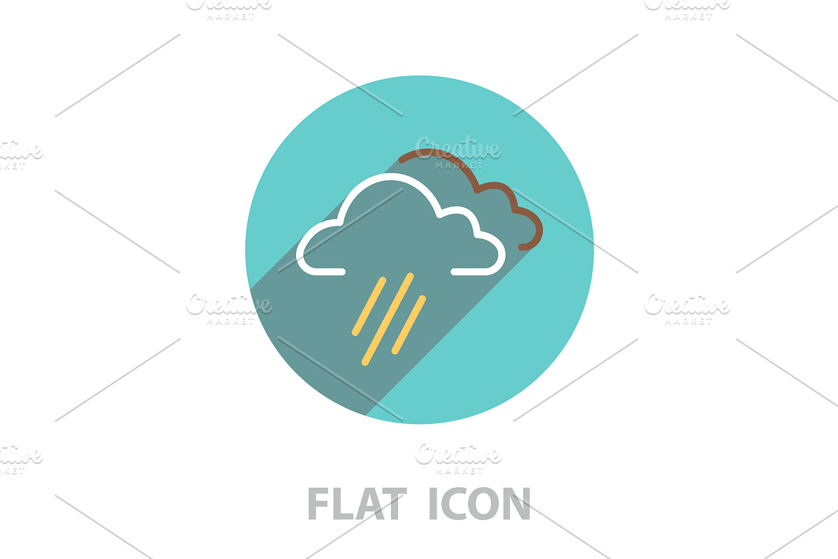 cloud rain line icon in Icons - product preview 8