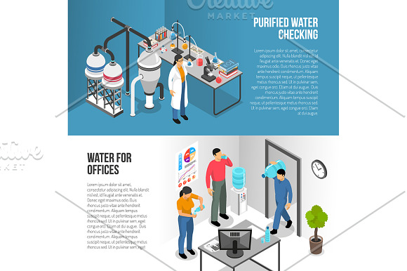 Water Purification Isometric in Illustrations - product preview 4