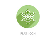 Snowflake flat icon. vector