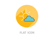 Sun cloud icon. vector illustration