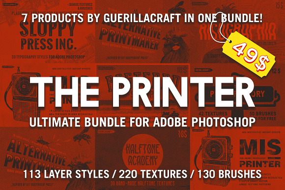 The Printer - Ultimate Bundle in Photoshop Layer Styles - product preview 7