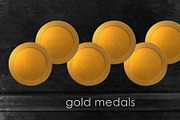Gold medals of finance concept