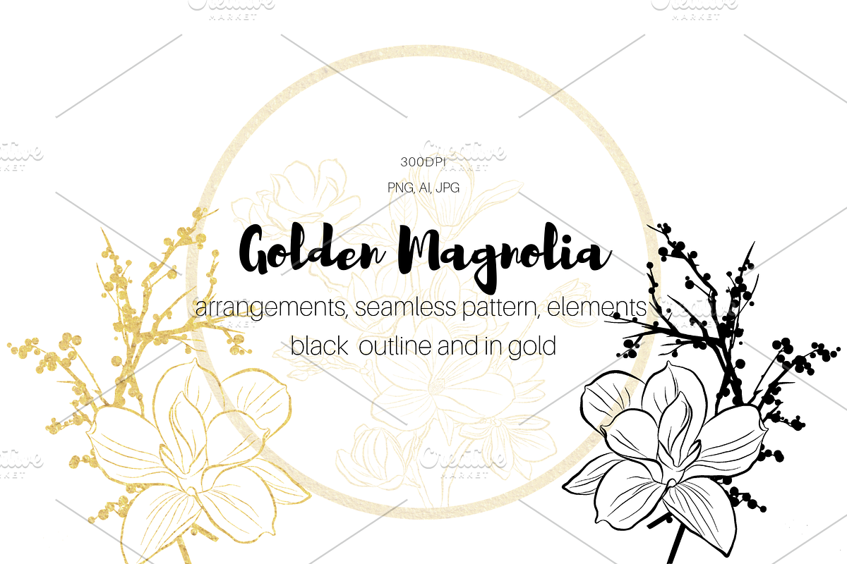 Golden Magnolia in Objects - product preview 8