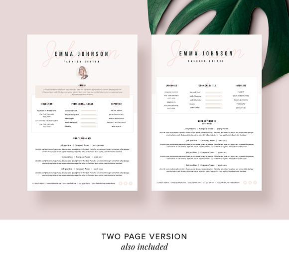 Resume Template "Champs-Élysées" in Resume Templates - product preview 3
