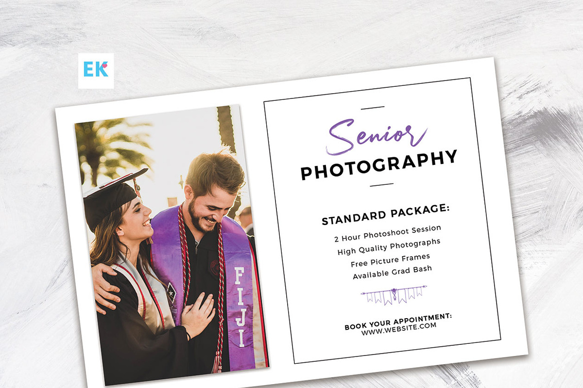 Graduation Photography Flyer (4x6) in Flyer Templates - product preview 8