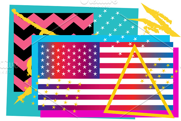 American flag, USA, symbol backgroun