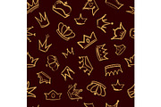 Crown pattern. Textile vector design
