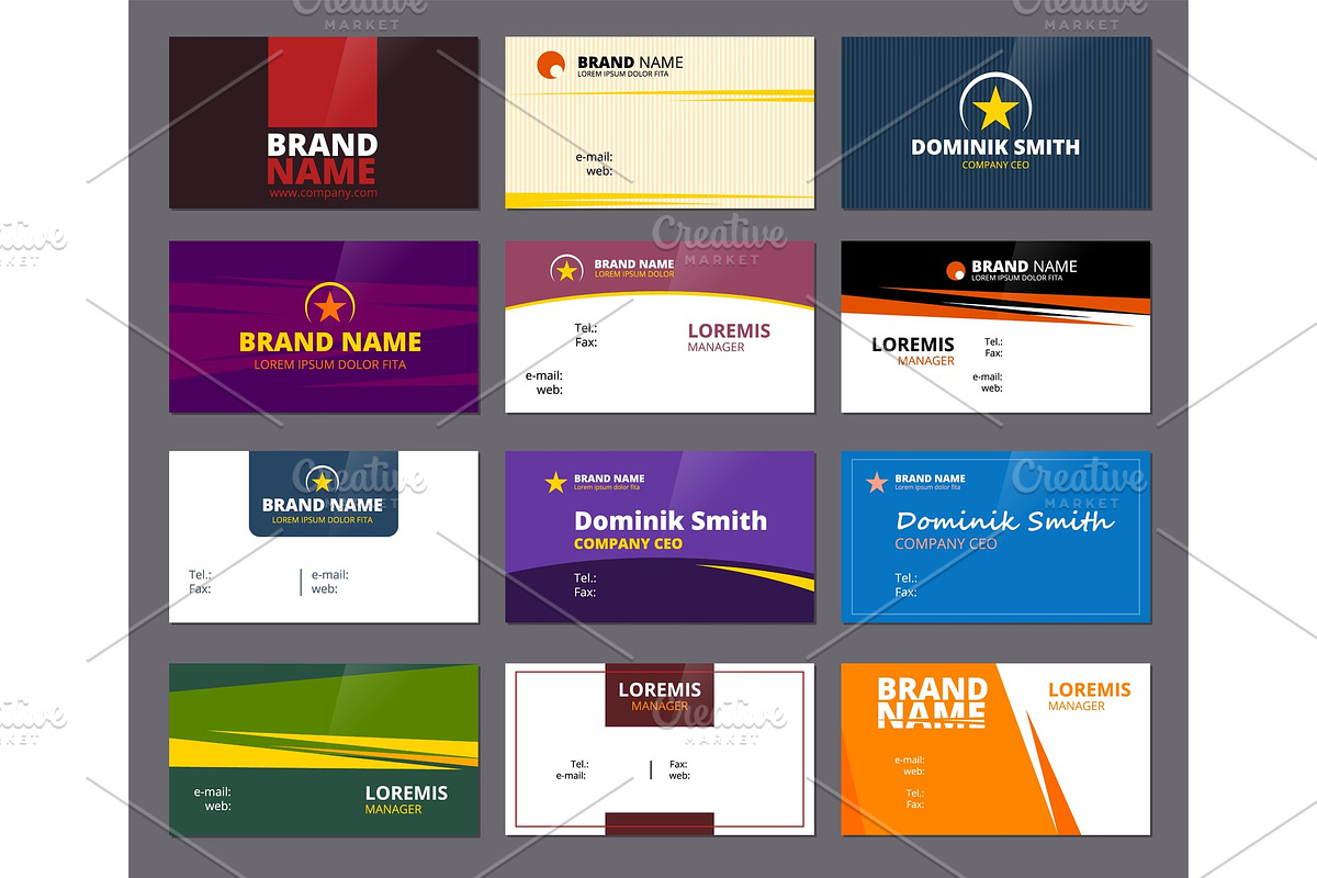 Business visit cards. Colored office in Graphics - product preview 8
