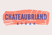 Steak, Chateaubriand. Poster with