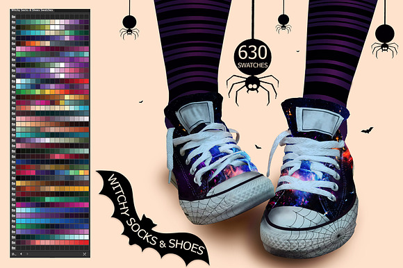 Witchy Socks & Shoes Swatches in Photoshop Color Palettes - product preview 1