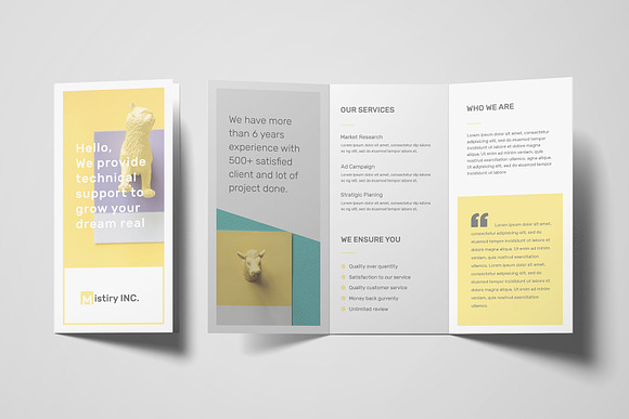 Clean Trifold Brochure in Brochure Templates - product preview 1