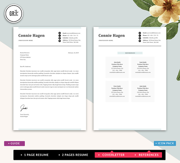 Resume Template for Word in Letter Templates - product preview 3