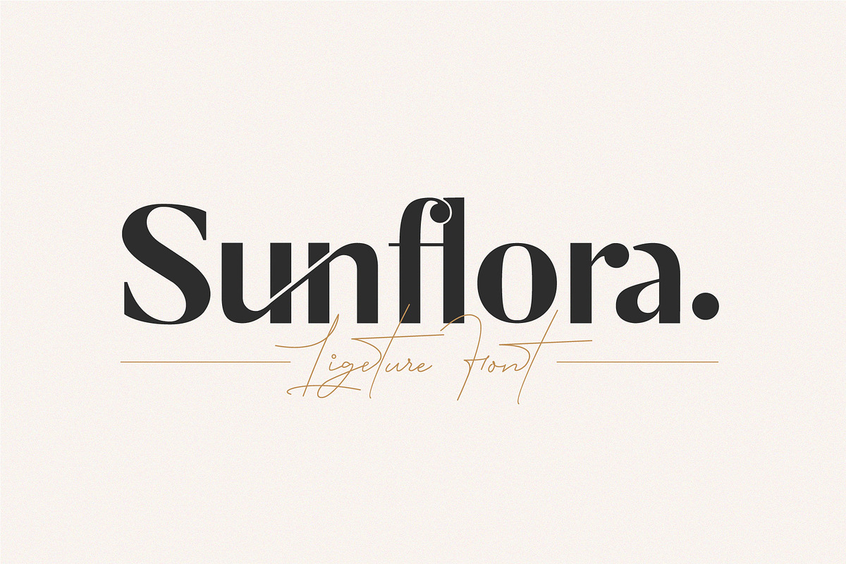 Sunflora - Unique Ligature Font in Display Fonts - product preview 8
