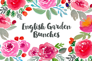 English Garden Watercolor Clipart