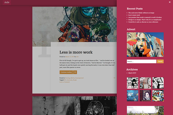 Axle. Personal WordPress theme in WordPress Blog Themes - product preview 6